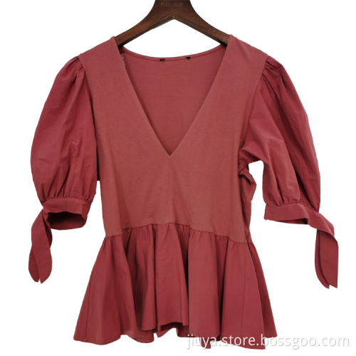 Superior Quality 100% Cotton WomenTop Breathable Material